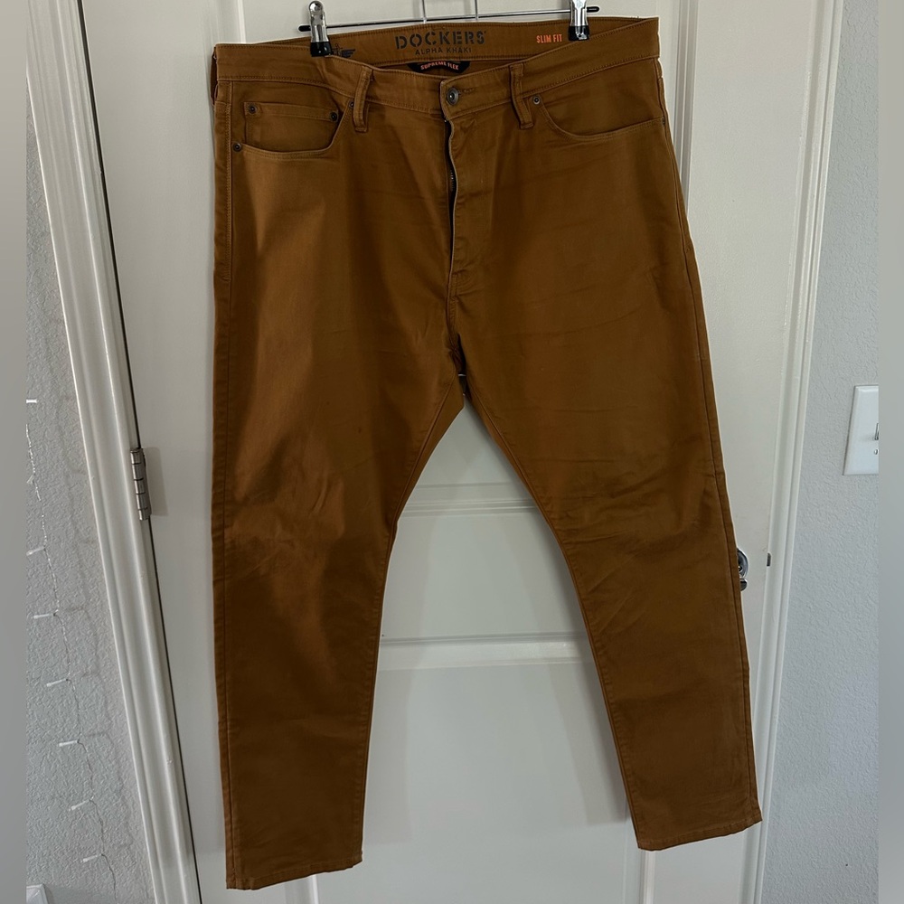 Men’s Dockers Alpha Khaki Slim Fit - Mustard - Waist 36